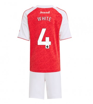Lacne Dětský Futbalové dres Arsenal Ben White #4 2025-26 Krátky Rukáv - Domáci (+ trenírky)